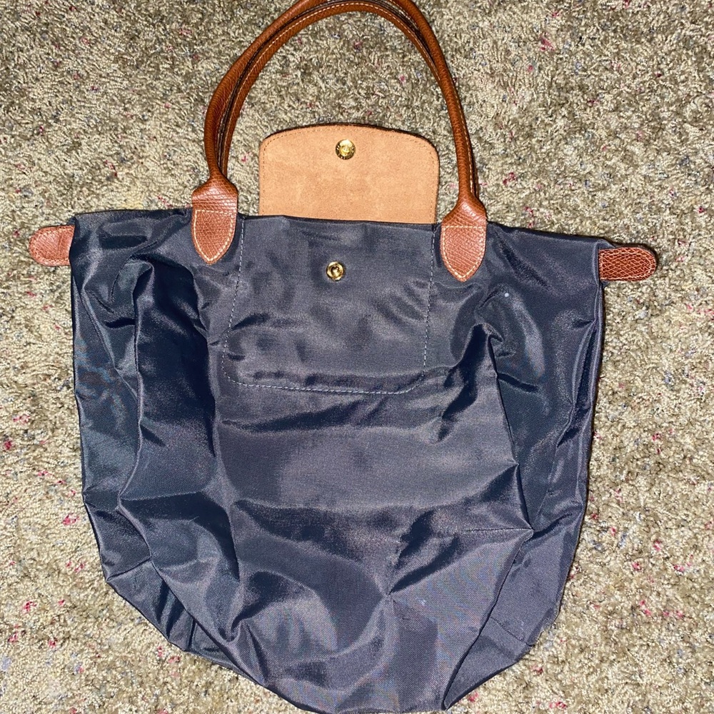 Small Charcoal Grey Long Champ Purse